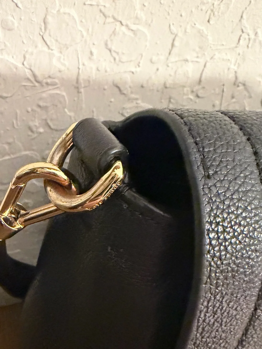 kate spade Black Pebbled Leather Flap Crossbody with Gold-Tone Hardware